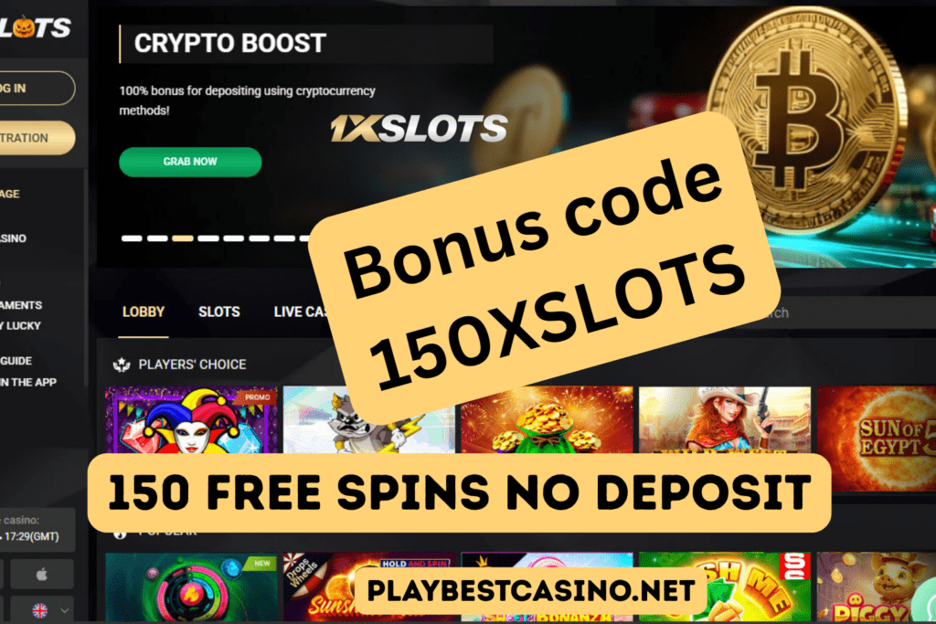 1xSlots Crypto Boost + 150 Free Spins No Deposit — bonus code 150XSLOTS