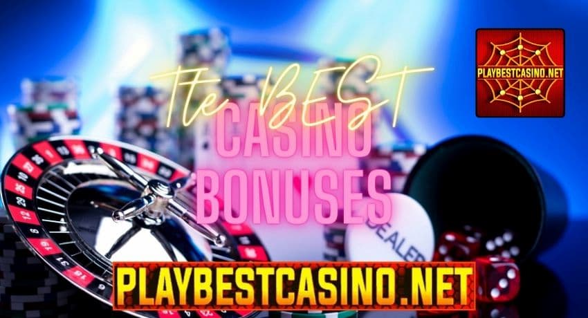 Изображение стопки фишек казино с надписью "Лучшие Бонусы казино" на фото.