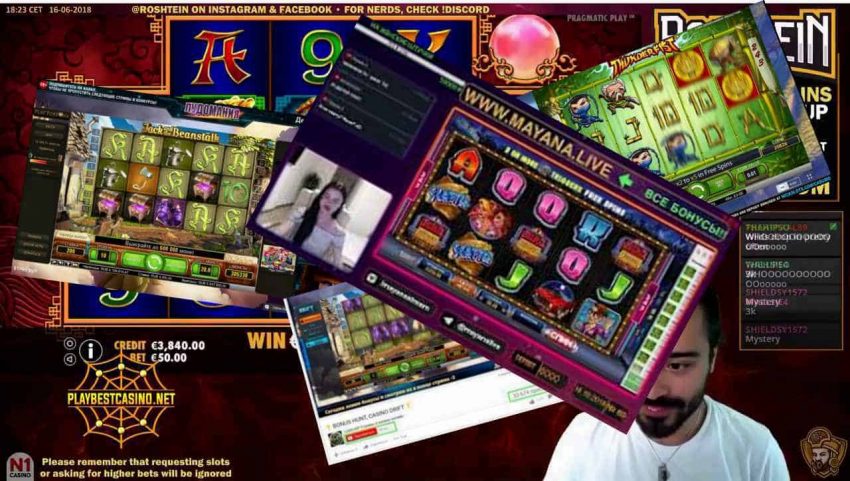 Li-Casino streamers li bontšoa setšoantšong sena.