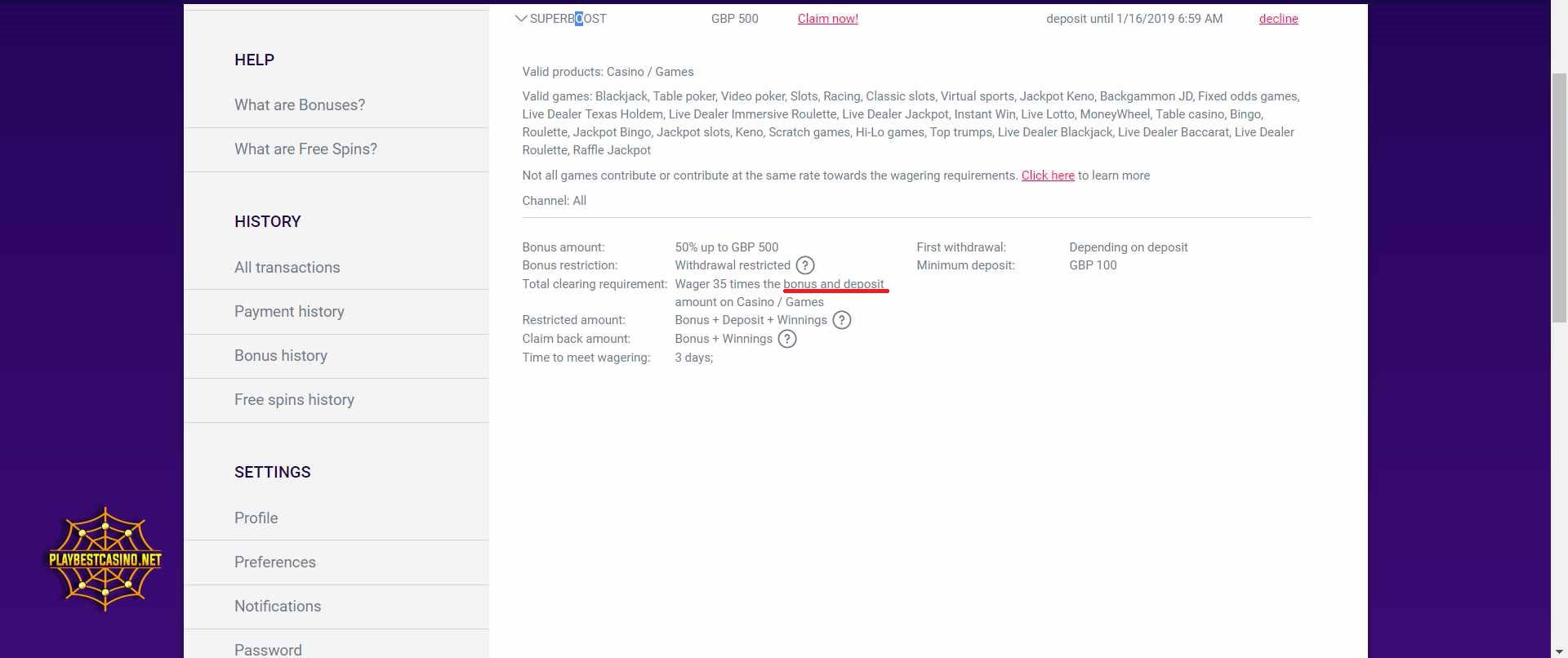 Вагер в казино представлен на данном снимке.Wager in on bonus and deposit can be seen in this image.