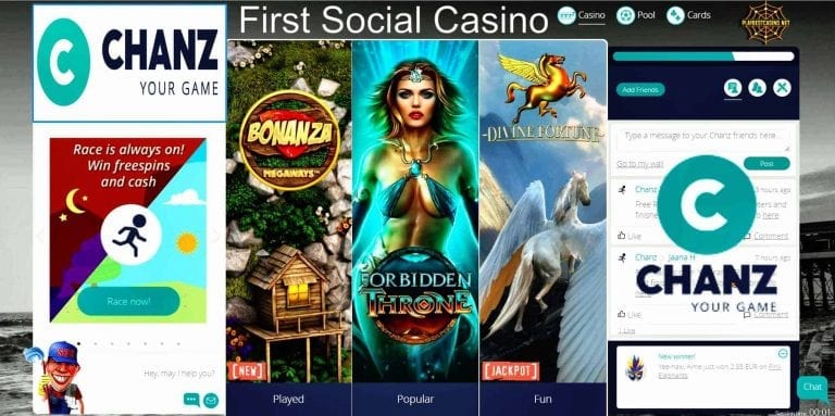 Casino Review Chanz og spesielle bonuser for nye spillere er på bildet.