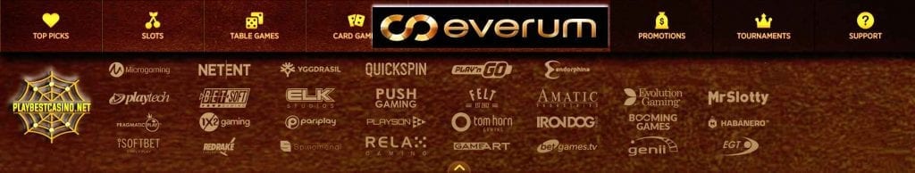 Everum Casino games can be seen in this image!