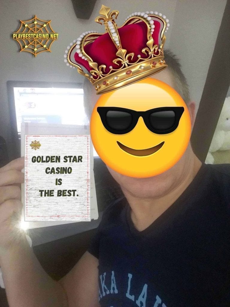 Golden Star Kazino Selfie videblas sur ĉi tiu bildo.