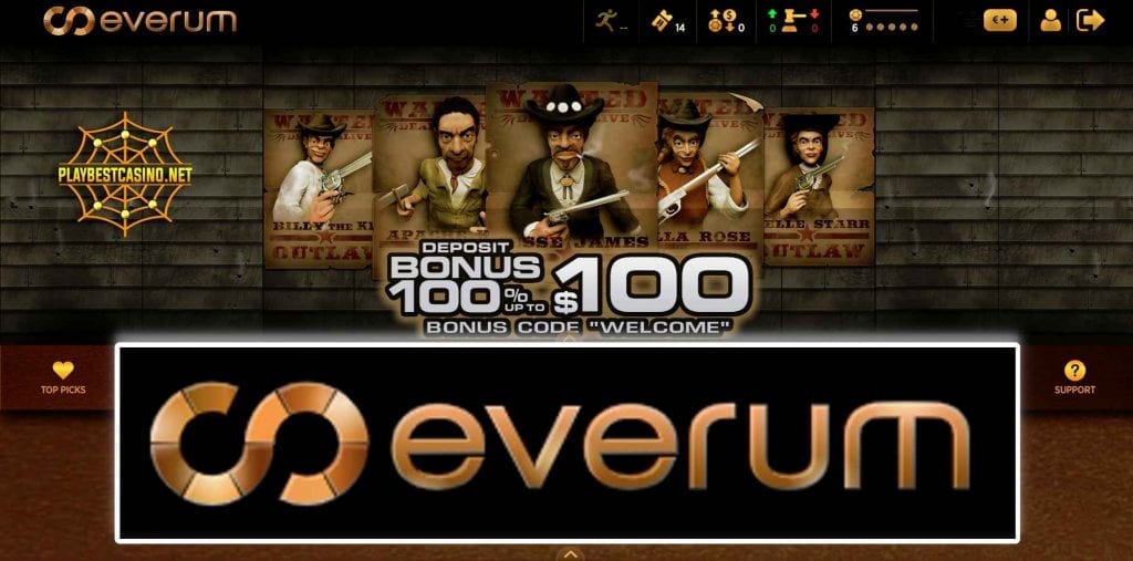 Everum casino 2024 - Diogelwch, Dibynadwyedd, Adolygu + Bonws yn y llun.