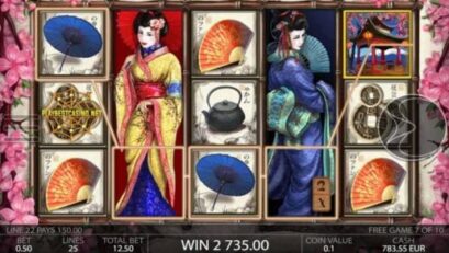 Geisha endorphina Big Win can be seen in this image.