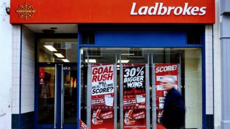 Ladbrokes betting in England can be seen in this image.