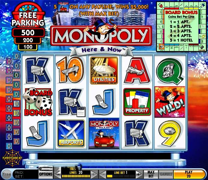 Igralni avtomat Monopoly od ponudnika IGT je prikazan na tej sliki.