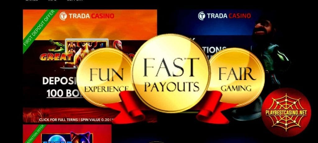 Trada casino fast payouts can be seen in this image!