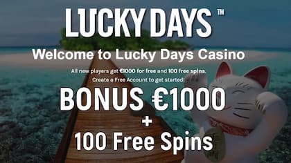 LUCKY DAYS Казино 2021 Бонус €1000100 Вращений Обзор