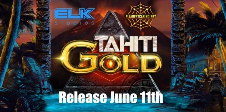 Slotmaŝino Tahiti Gold de la provizanto ELK Studioj por interretaj kazinoj estas montritaj en la bildo.