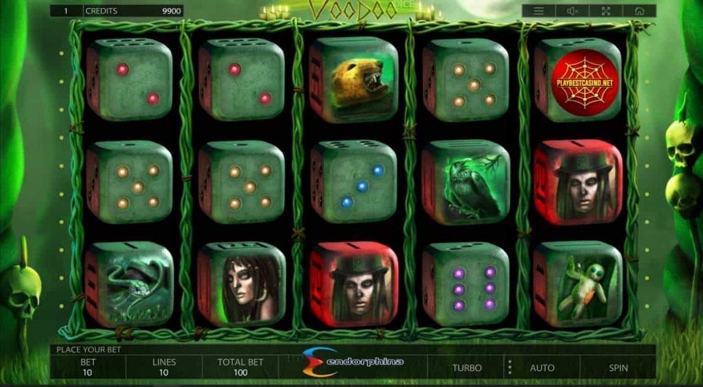 Игровой автомат Voodoo Dice изображен на этом снимке.