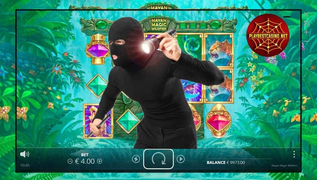 Ludomania (gambling) and casino robbery are presented in the picture for Playbestcasino.net