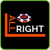 All Right Casino logo Png por PlayBestCasino.net estas sur foto.