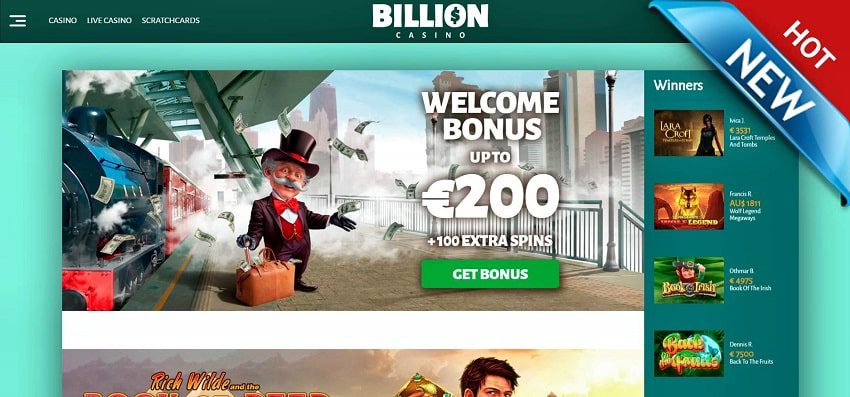 Billion casino представлено на данном снимке для сайта playbestcasino.net