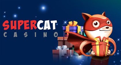 Бонус на депозит в Super Cat casino представлен на снимке для блога о казино Playbestcasino.net.