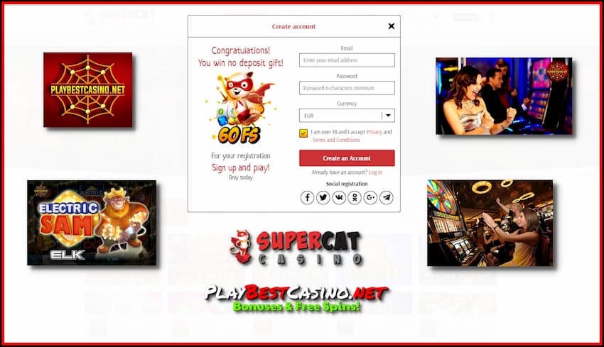 Обзор Super Cat (Red Box) Казино + Бонус Без Депозита 60FS есть на фото.