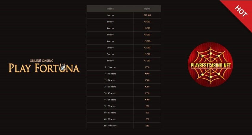 Казино Playfortuna лотерея представлена на данном снимке.