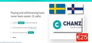Chanz Casino. Zimpler for Sweden and Siirto for Finland are presented in the picture for the site Playbestcasino.net. Chanz casino and Zimpler payment system for Sweden and Finland can be seen on this image.