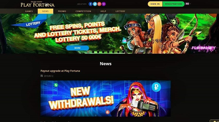 Kasino online Play Fortuna dan putaran gratis tanpa deposit ditunjukkan pada gambar.