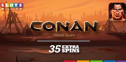 Slotsmillion Conan Video slot can be seen on this image.