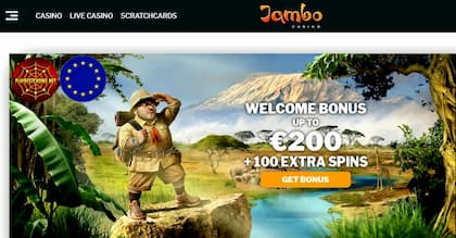 Jambo Casino (New 2019): Get €200+100FS Welcome Bonus you can see here.