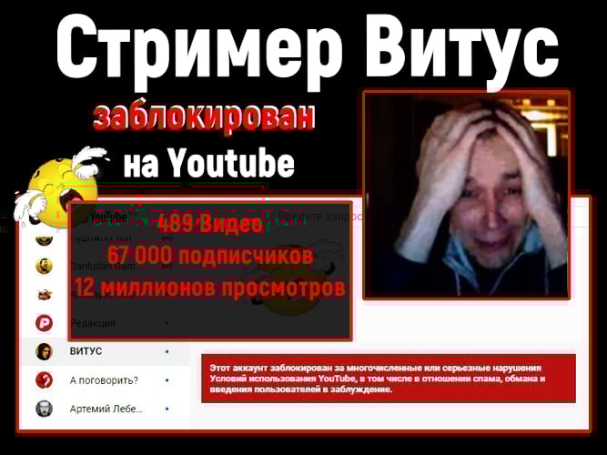 Блокировка канала Стримера Витуса (Vitussbritva) представлена на снимке.