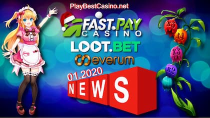 PlayBestCasino.net (2020) Wiadomości Fastpay, Loot.bet, Everum jest zdjęcie.
