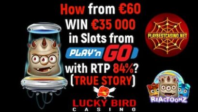 Jak od 60 € Wygraj 35 000 € w automatach od Play'n Go (RTP 84%) (1) jest na zdjęciu.