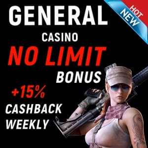 Casino General Bonus and Cashback can be seen on this photo.