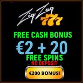 Денежный бонус и бесплатные вращения за регистрацию в казино Zigzag777 есть на фото.