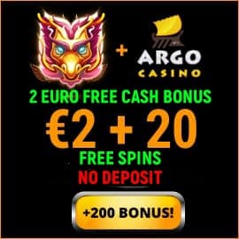 2 Евро за подтверждение телефона и 20 бесплатных вращений в слоте Divine Lotus (thunderkick) за регистрацию в казино Argo без депозита есть на фото.