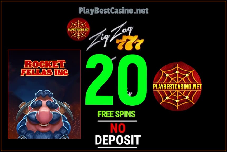 20 бесплатных вращений в казино Zigzag 777 представлены на фото.