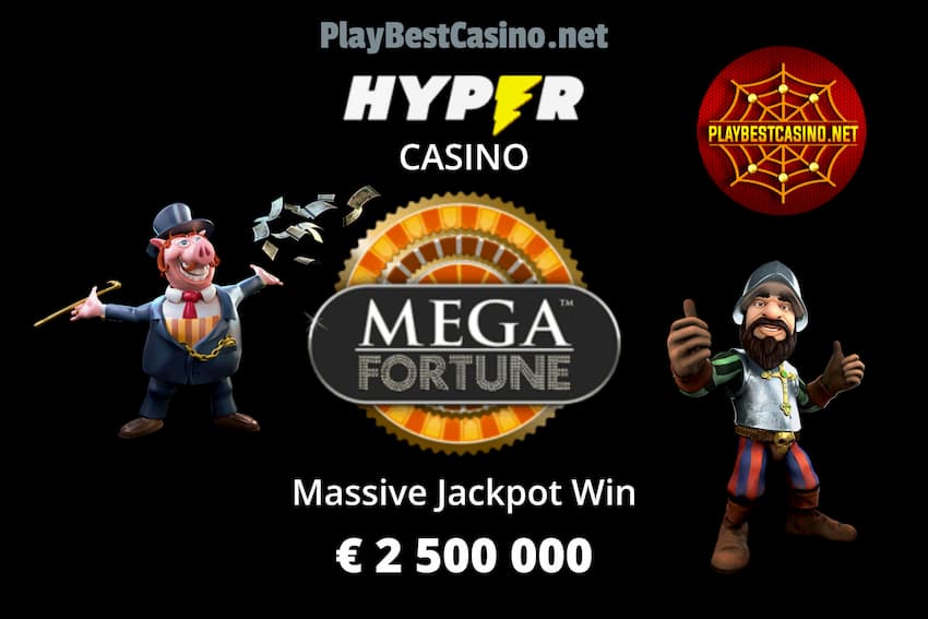 Hyper Casino - Tha cluicheadair às an t-Suain Won Jackpot € 2.5 Millean san dealbh!