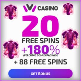 Ivi καζίνο και μπόνους χωρίς κατάθεση με 20 δωρεάν περιστροφές για PlayBestCasino.net στην εικόνα.