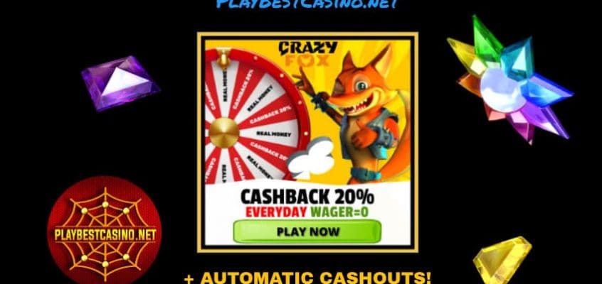 Crazy Fox Казино (2020) Кэшбэк 20% Каждый День И Авто Выплаты есть на фото.