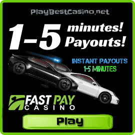 Pagoj ene de 5 minutoj haveblas en la kazino Fastpay.