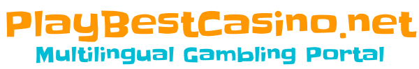 PlayBestCasino.net Логото на многоезичния портал за хазарт е на снимката.