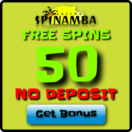 Spinamba casino 50 free spins no deposit bonus is on photo.