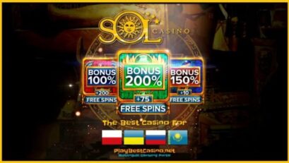 SOL Casino (2020) Review, Bonuses, Cashback and Player Reviews are in the photo.