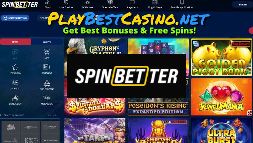 Изучите огромный список игровых автоматов и провайдеров в казино Spinbetter на этом снимке!