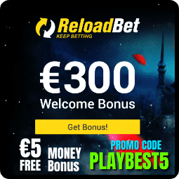 ReloadBet €5 и бонус в виде бесплатных денег для зарегистрированных на Playbestcasino.net.