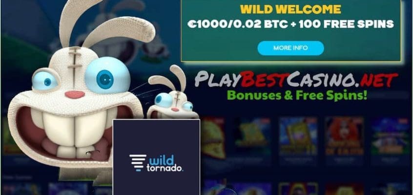 Обзор Казино Wild Tornado (2021) Бонус €1000 + 100FS есть на фото.