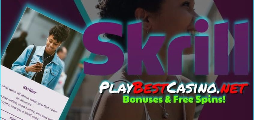После регистрации Skrill доступны любые транзакции через Интернет на сайте Playbestcasino.net на фото есть