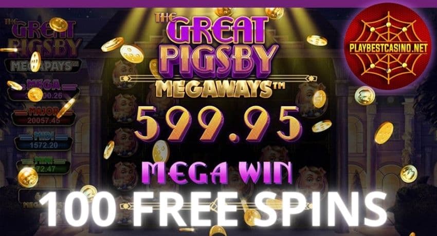 Выиграйте по-крупному со слотом Great Pigsby от Relax Gaming, который предлагает 100 бесплатных вращений для новых игроков в казино VAVADA на фото.