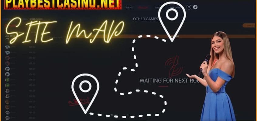 Карта сайта Playbestcasino.net для удобства игроков на фото.