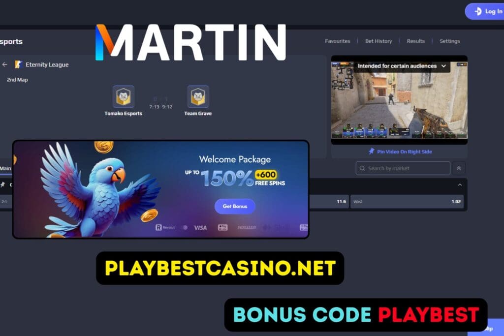 Martin Casino Review 2025: claim up to 150% + 600 Free Spins. Enter bonus code PLAYBEST and start playing today.