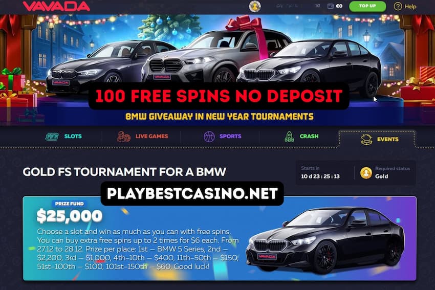 Win BMW 3 Series, 5 Series, and X5 cars in monthly tournaments at Vavada Casino on playbestcasino.net.