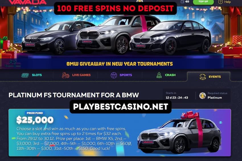 Vavada casino platinum tournamnent for a bmw.